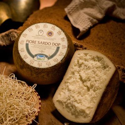 Fiore Sardo Cheese D.O.P. Imported from Sardinia, Italy - 7lb (3.2kg) Whole Wheel