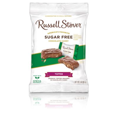 Russell Stover Sugar Free Toffee Squares, 3-Ounce Peg Bags (Pack of 10)