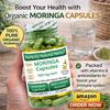 150 Moringa Capsules Made With USDA Certified Organic Moringa Leaf Powder, Net Weight of 500mg per Capsule view 2