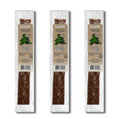 Buffalo Bob's Alligator Cajun Style Jerky 3 Pack