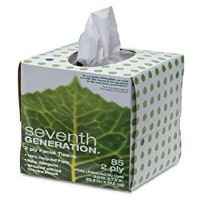 100% Recycled Facial Tissue, 2-Ply, White, 85 Sheets/Box, 36 Boxes/Carton