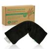 Amazing Health Unscented Wheat Bags Microwavable Heat Pack - Soft Black Fleece, Made in UK, 42cm Long, Heat Pad for Pain Relief view 1