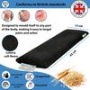 Amazing Health Unscented Wheat Bags Microwavable Heat Pack - Soft Black Fleece, Made in UK, 42cm Long, Heat Pad for Pain Relief view 3