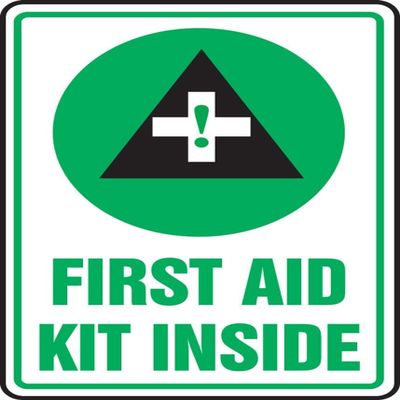 ACCUFORM Safety Sign: First AID KIT Inside 10" (MFSD436VP)