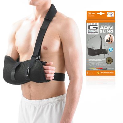 Neo-G Arm Sling, Airflow Breathable - Lightweight Shoulder Sling Helps Support and Elevate Arm, Injury Recovery, Pre/Post Surgery - Adjustable Straps - Class 1 Medical Device