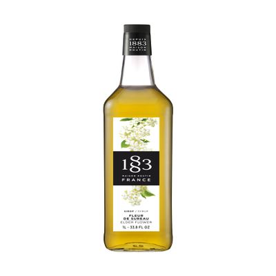 1883 Elderflower Syrup for Drinks, Made in France, 1 Liter Glass Bottle