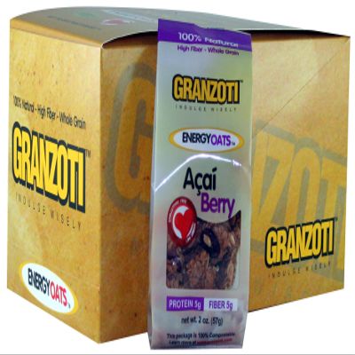 Granzoti Energy Oats, Acai Berry, 12-Count