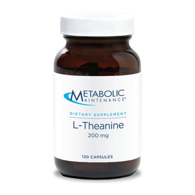 Metabolic Maintenance L-Theanine 200mg - L Theanine Supplement with Glycine for Calm Energy and Focus, Amino Acid for Sleep Support and Healthy Stress Response - 120 Capsules