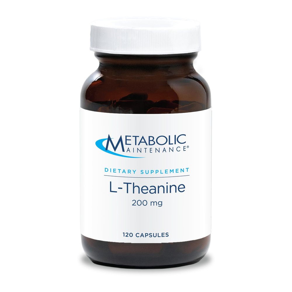 Metabolic Maintenance L-Theanine 200mg - L Theanine Supplement with Glycine for Calm Energy and Focus, Amino Acid for Sleep Support and Healthy Stress Response - 120 Capsules