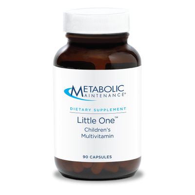 Metabolic Maintenance Little One - Kids Multivitamin with Iron for Children 6-12 yrs, Multi Vitamin Pills with B Vitamins, Methyl Folate, Minerals + VIT D for Healthy Growth - 90 Small-Sized Capsules
