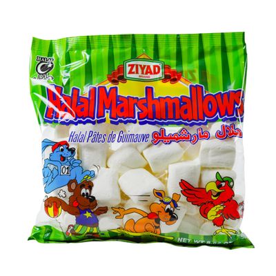 Ziyad Gourmet Halal Large Marshmallows, Pork-Free, Egg-Free, Dairy-Free, Gluten-Free, Perfect for Holidays and Smores! 8.8oz