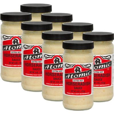 Atomic Horseradish - Extra Hot - "8 Pack" - 6 Oz Jars - 48 Ozs