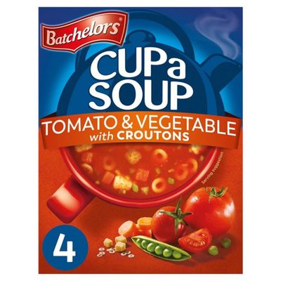 Batchelor's Tomato & Vegetable Cup a Soup with Croutons 4's 104g (1 Pack)