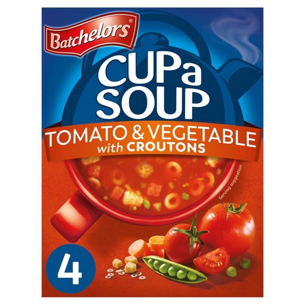 Batchelor's Tomato & Vegetable Cup a Soup with Croutons 4's 104g (1 Pack)