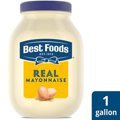 Best Foods Real Mayonnaise Jar Made with 100% Cage Free Eggs, Gluten Free, 1 gallon, Pack of 4