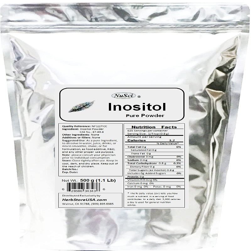 NuSci 500g Inositol Pure Powder NF12 & FCC Quality