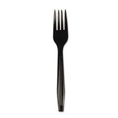 Boardwalk Full Length Polystyrene Cutlery, Fork, Black, 1000/Carton (BWKYPHFE) Category: Plastic Forks