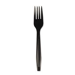 Boardwalk Full Length Polystyrene Cutlery, Fork, Black, 1000/Carton (BWKYPHFE) Category: Plastic Forks