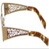 Calabria 812 Stainless Steel Lattice Designer Reading Glasses Gold +1.75 view 3