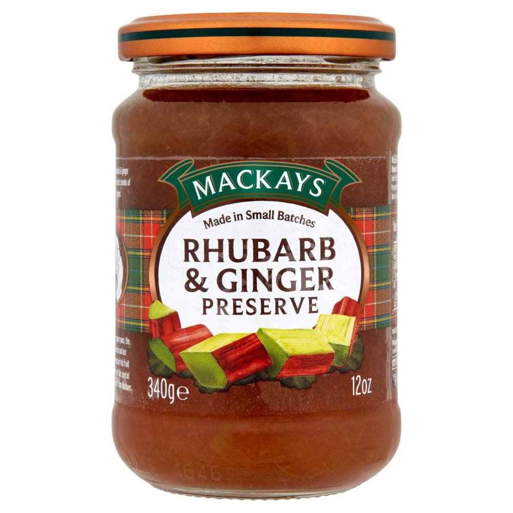 Mackays Preserve Rhubarb Ginger, 12 Ounce