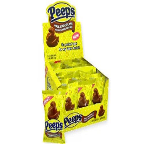 Milk Chocolate Covered Marshmallow Peeps, 1 oz, 24 count