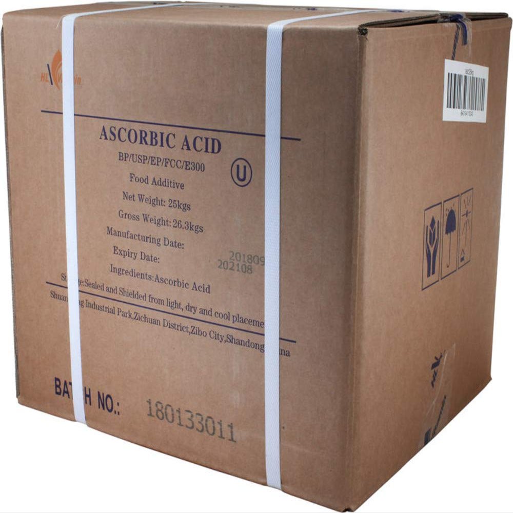 55 lb Bag of L-Ascorbic Acid Powder 99+% Food Grade USP36/BP2012 Naturally Fermented Pure White Crystals Form of Vitamin C