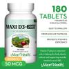 Maxi Health Kosher Vitamin D3 2000IU - Highly Absorbable Vitamin D Supplements for Healthy Immune Response, Calcium Absorption, Teeth & Bone Health - D3 Vitamin 2000 IU -180 Tablets view 3