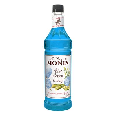 Monin - Blue Cotton Candy | Premium Syrup for Lemonades, Shakes, Sodas & More (BPA-Free Plastic Bottle, 1 Liter)