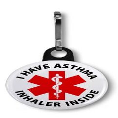 ASTHMA INHALER INSIDE Medical Alert 1 Zipper Pull Charms