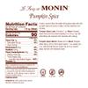 Monin Pumpkin Spice Syrup, 33.8-Ounce Plastic Bottle (1 liter) view 2