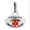 ALLERGIC TO PEANUTS Medical Alert 1 inch White Zipper Pull Charm view 1