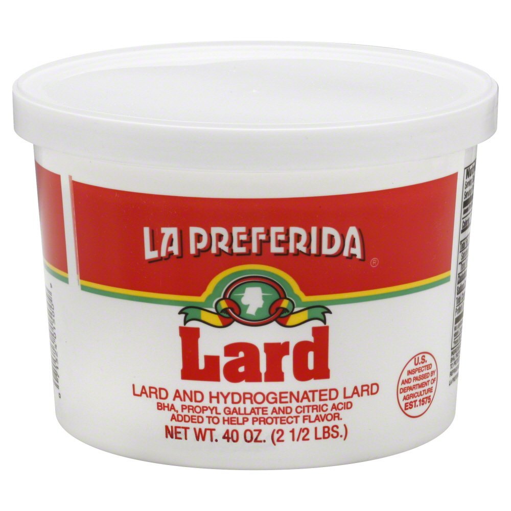 La Preferida Lard (and Hydrogenated Lard), 40-Ounce (Pack of 12)