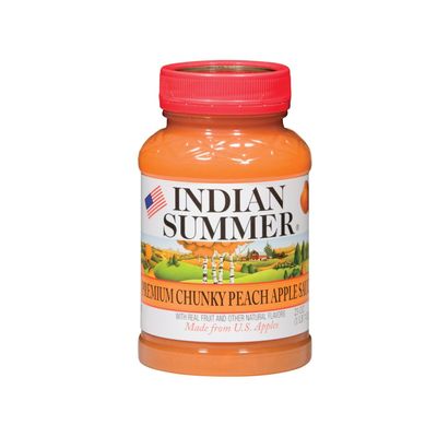 Indian Summer Chunky Peach Applesauce, 23 Ounce (Pack of 6)