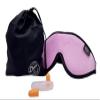 Dream Essentials Escape Luxury Sleep Mask Kit with Eye Cavities, Earplugs and Carry Pouch - Princess Pink Pink, Gift Set view 2