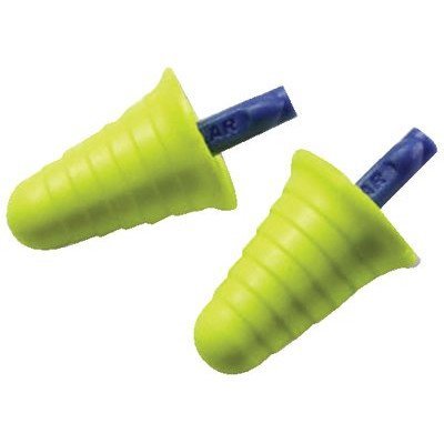 3M E-A-R Push-Ins 318-1009 Yellow Universal Polyurethane Foam Corded Ear Plugs - 30 dB NRR - 70071515681 [PRICE is per PAIR]