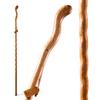 Brazos Handcrafted Wood Walking Stick, Twisted Oak, Ergonomic Style Handle, for Men & Women, Made in The USA, Tan, 48" view 1