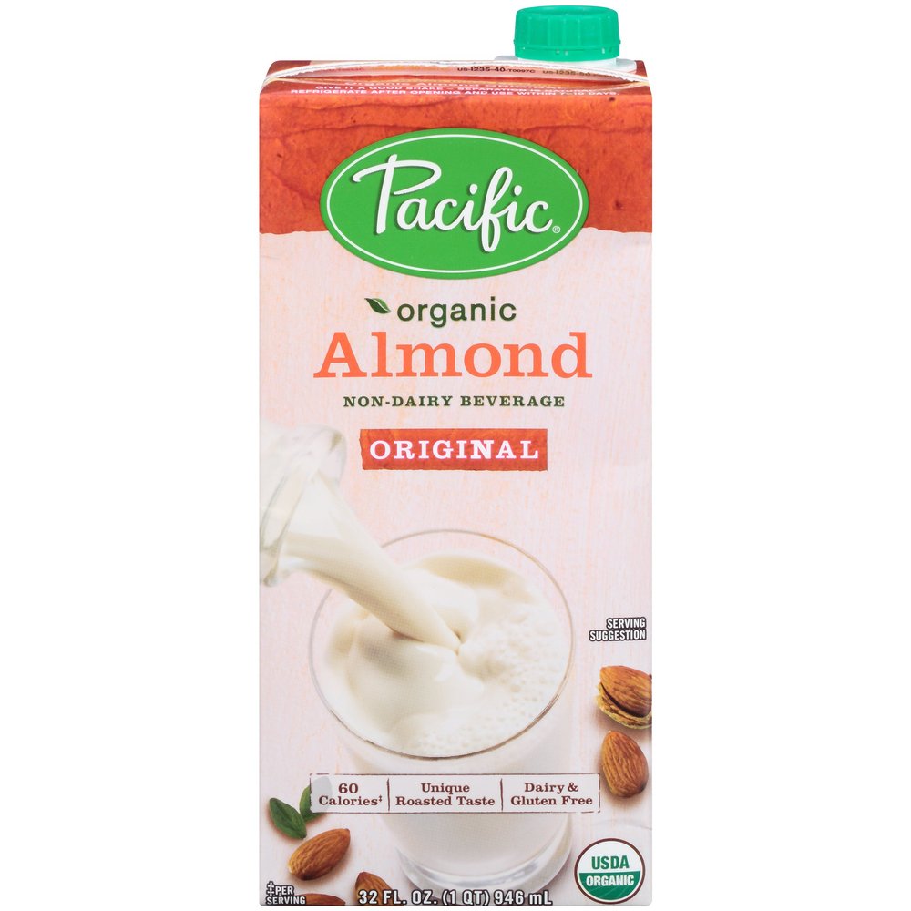 Pacific Natural Foods Organic Almond, Original, 32-Ounce (Pack of 6)