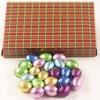 Scott's Cakes Foil-Wrapped Solid Chocolate Eggs in a 8 oz. Christmas Plaid Box view 1