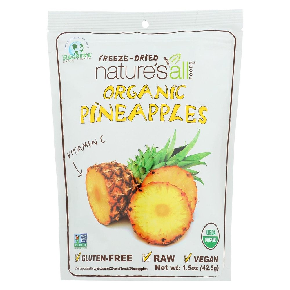 Organic Pineapples Raw Dried Fruit 1.50 Ounces (Case of 12)