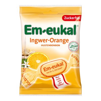 EM EUKAL Bonbons Ingwer Orange zuckerfrei 75g (1 x 75g)