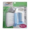 Aisen BKA02 Cleaning Brush, Blue/White, Approx. Height 2.2 x Width 7.9 x Height 3.5 inches (5.5 x 20 x 9 cm), Bathkeep, Industrial, Bath, Tile and Joint Brush, Small Brush Included view 1