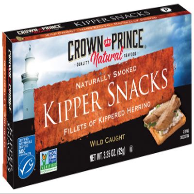 Crown Prince Natural Kipper Snacks - Low in Sodium, 3.25 Ounce Cans (Pack of 18)