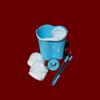 360 Rotating Magic Mop Set w/ 2 Aluminum Pole & 4 Mop Heads - Blue view 1