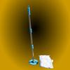 360 Rotating Magic Mop Set w/ 2 Aluminum Pole & 4 Mop Heads - Blue view 4
