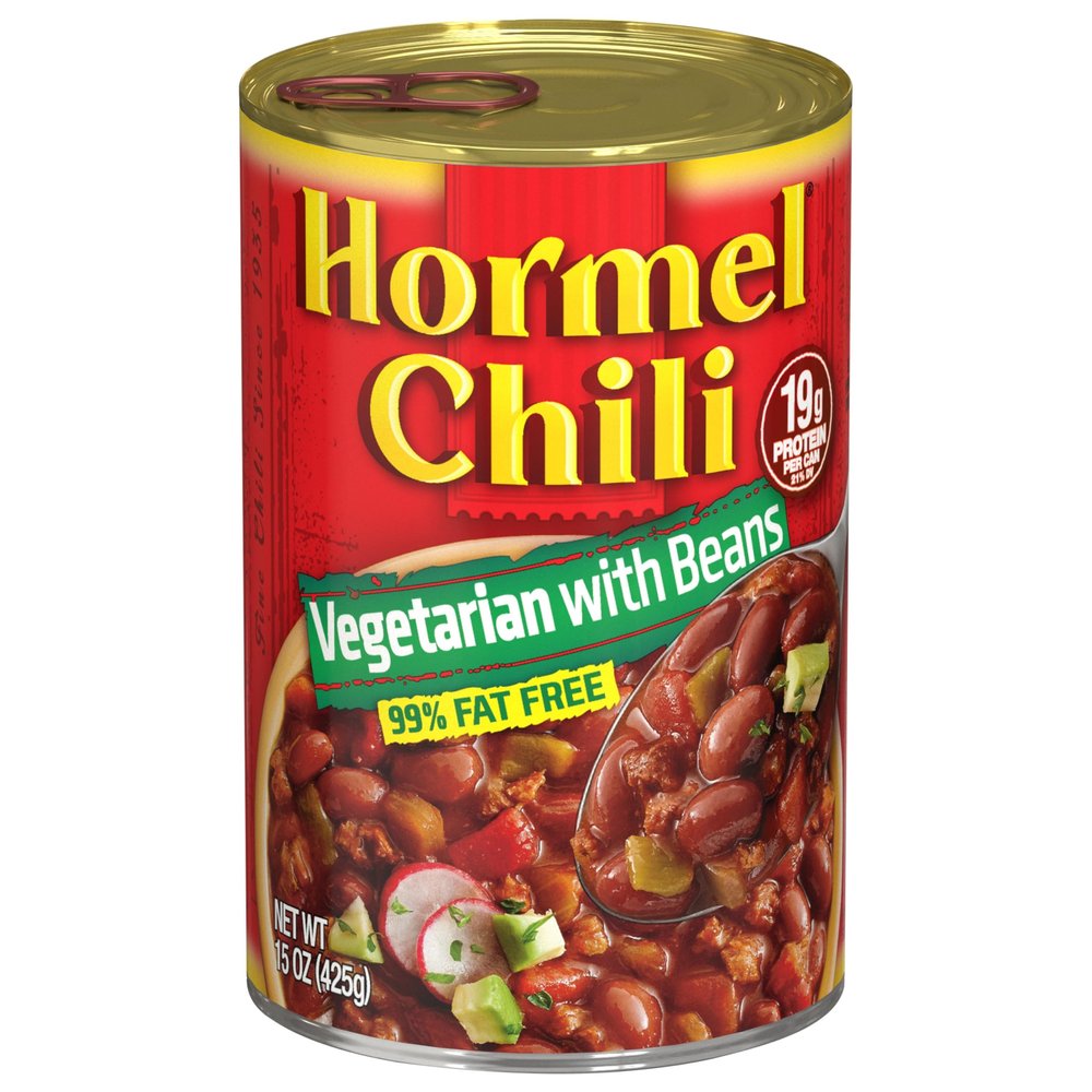 HORMEL Chili Vegetarian with Beans, 99% Fat Free, 15 Oz, 12 Pack