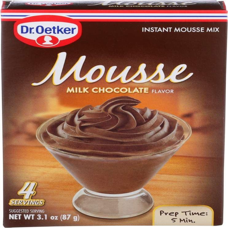 Dr Oetker Milk Chocolate Mousse, 3.1 oz, Pack of 6