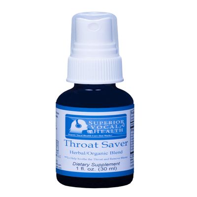 SUPERIOR VOCAL HEALTH Throat Saver Herbal/Organic Vocal Spray for Singers