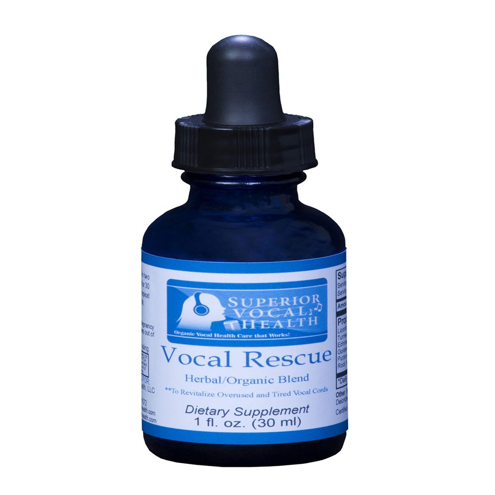SUPERIOR VOCAL HEALTH Vocal Rescue Herbal/Organic Vocal Gargle for Singers.