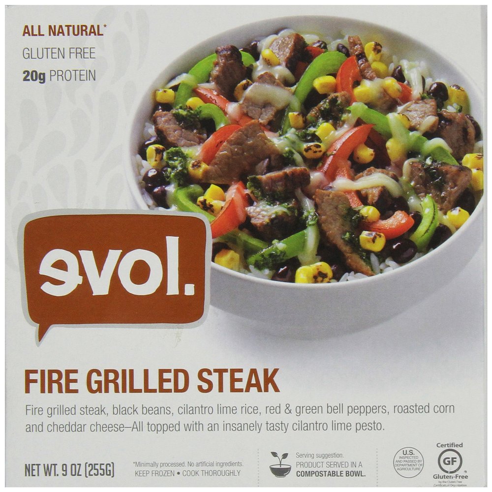 Evol Fire Grilled Steak Bowl 9 Ounce (Pack of 12)