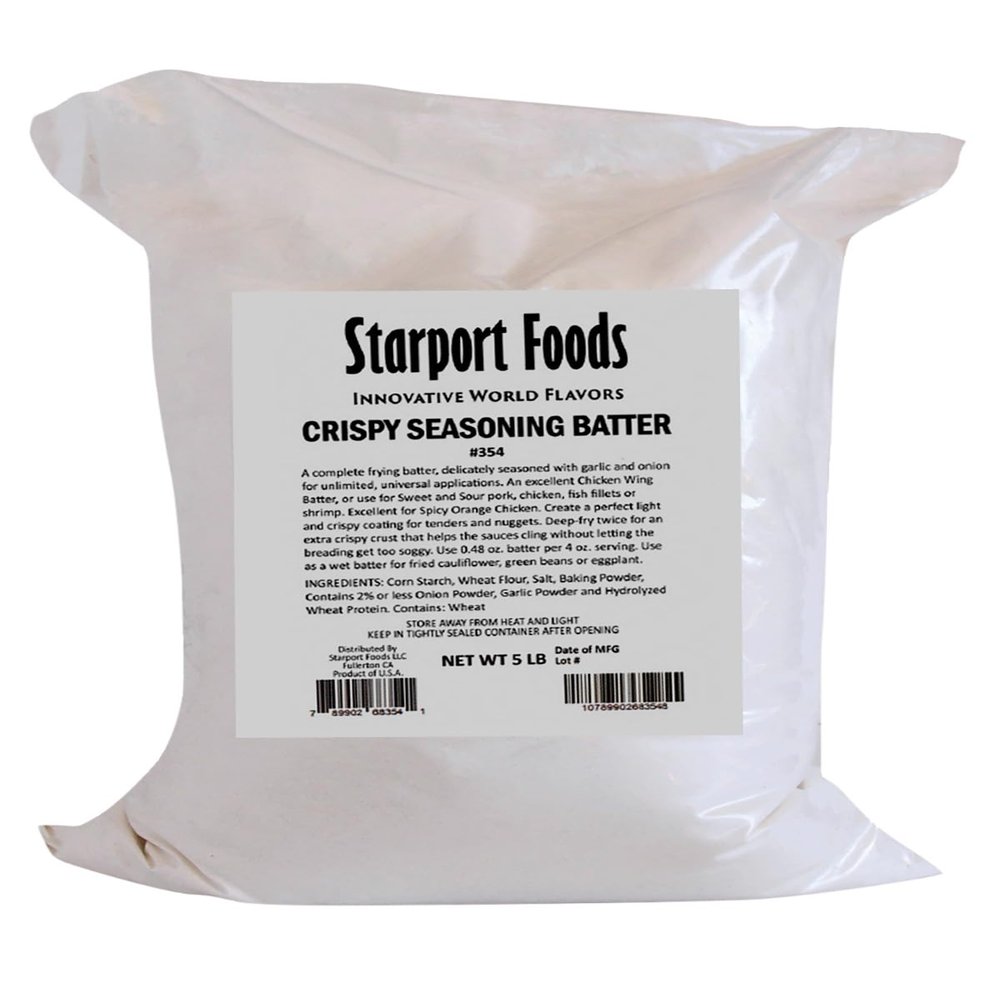 Starport Foods Crispy Seasoning Batter, Vegetarian, 5 LB (80 OZ)
